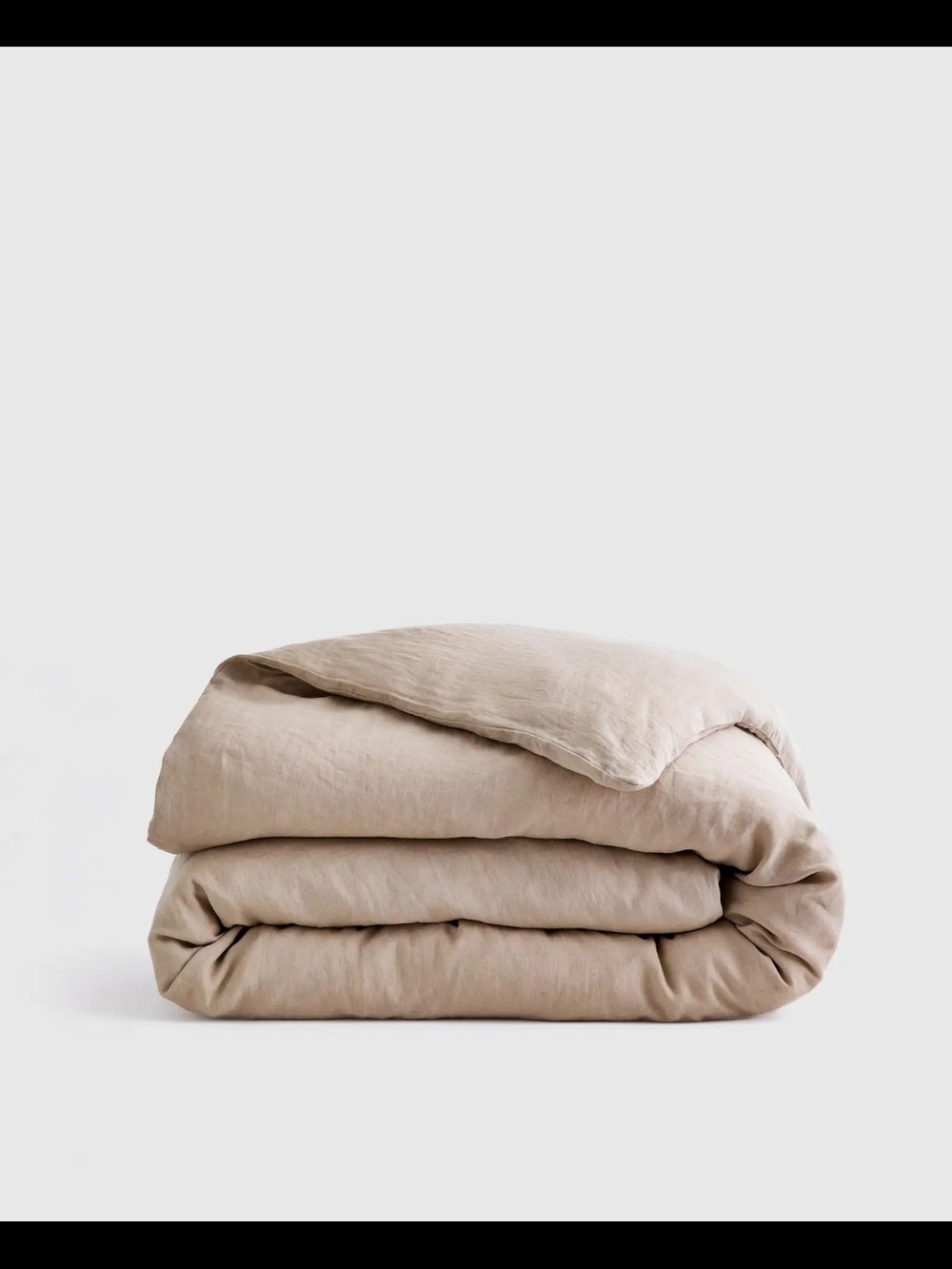 Quince European Linen Duvet Cover Only King Cal King Toffee
